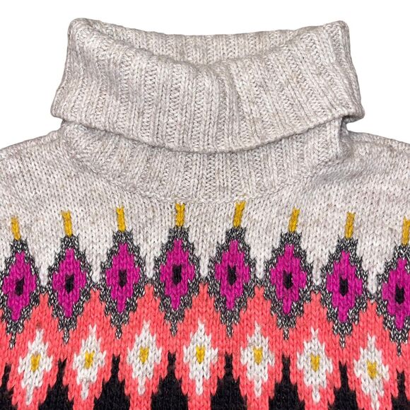 The Limited Sweater Wool Blend Turtle Neck Diamond - Picture 2 of 7